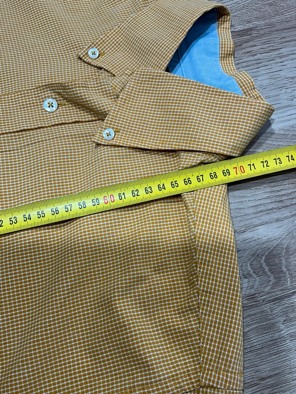 Chemise Tommy Hilfiger S Vichy 100% Coton Jaune Moutarde – photo 14